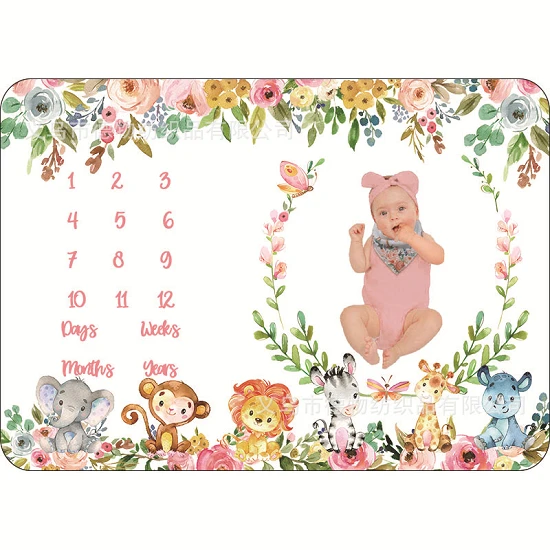 Ti bebe Milestone kouvèti kado Set