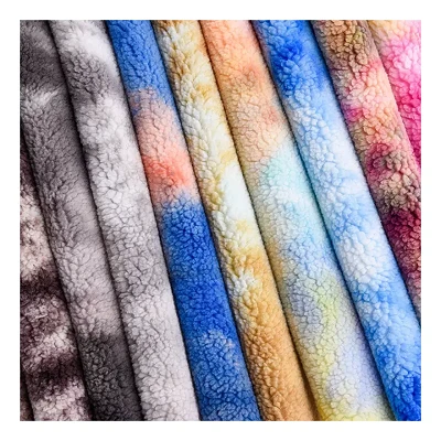 Kolore tie-dye patikil cashemere sherpa twal