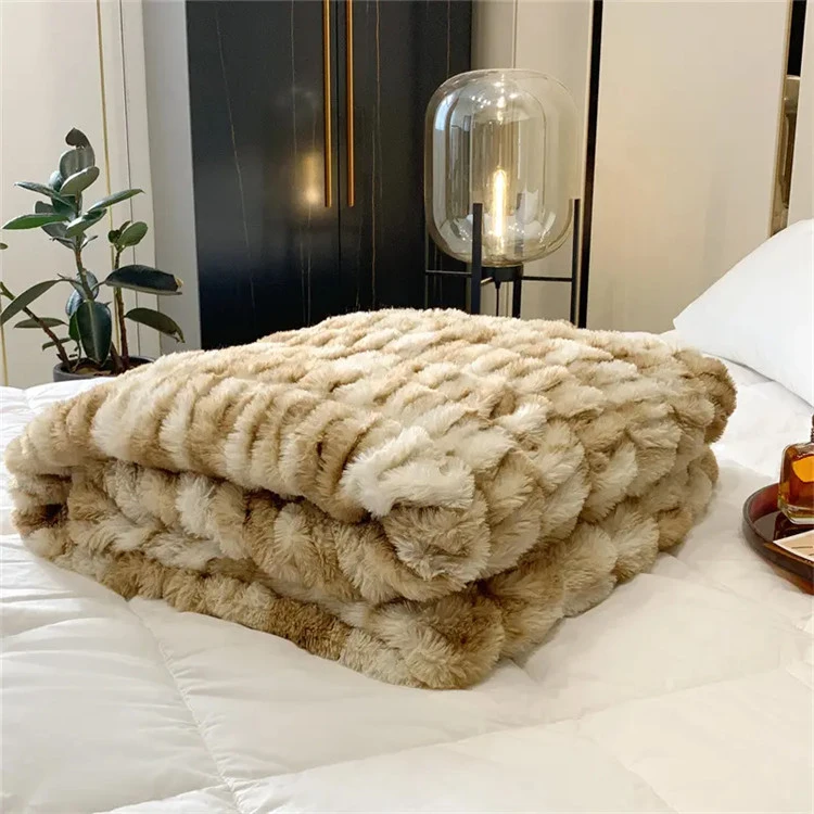 Faux fouri Sherpa Blanekt