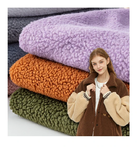 Fuzzy siplemantè cho Jacquard Sherpa twal