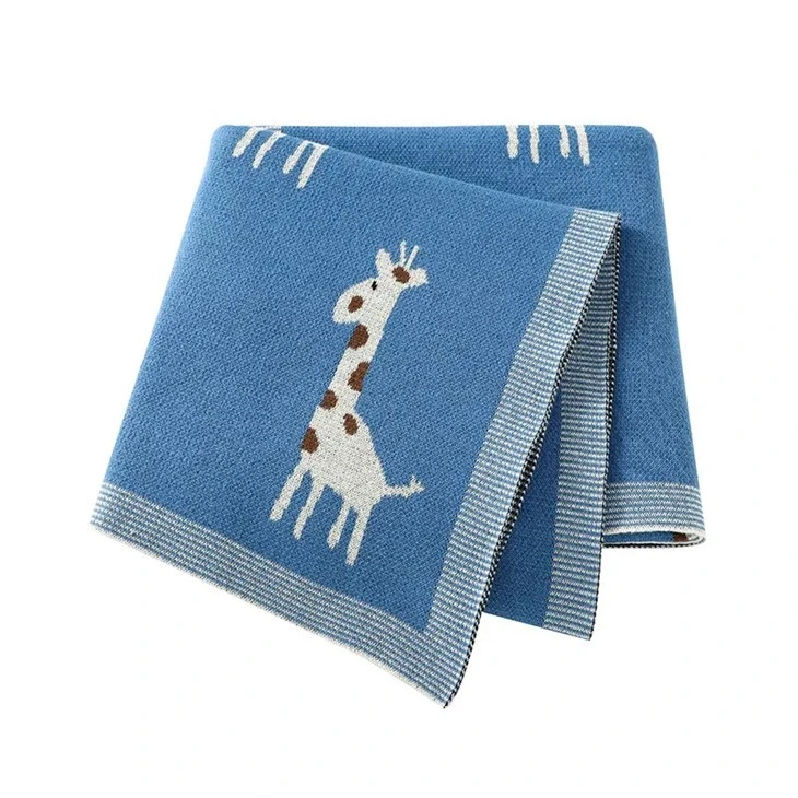 blue giraffe blanket