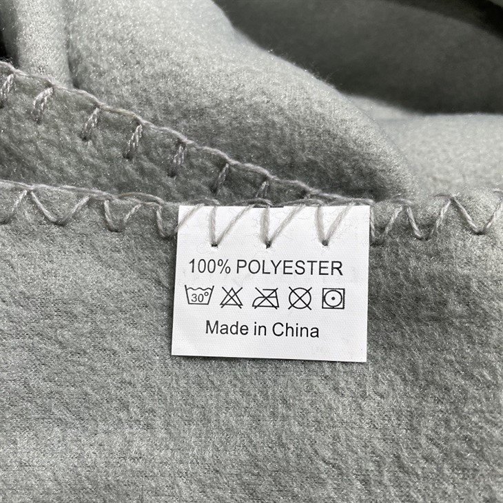 grey polar fleece blanket