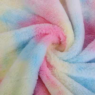 Rainbow lapen faux fouri twal
