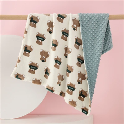Doub Kouch Minky Dots Dra
