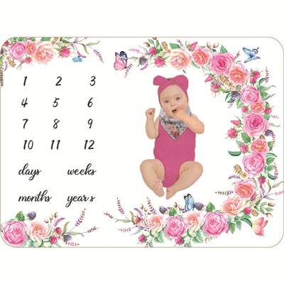 Milestone flanèl ti bebe dra