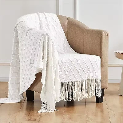 100%Acrylic knitted kanape jete dra