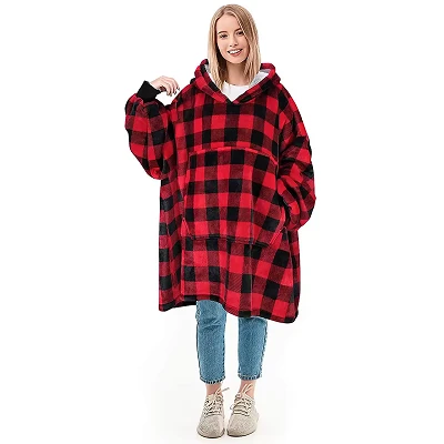 Plaid kapuchon dra