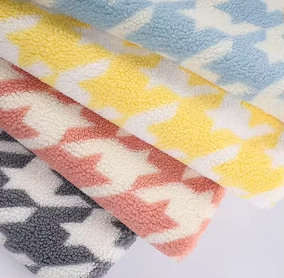 Houndstooth sherpa ti mouton fouri twal twal
